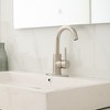 BWE Single Hole Single-Handle High Arc Bathroom Faucet With Swivel Spout in Stainless Steel - 4 of 4