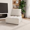 Coolbibila-Upholstered Aluminum Outdoor Chair, Patio Chair At Lowes With Support Cushion And Back Cushion Removable, Waterproof Sofa - 2 of 4