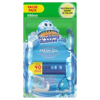 Scrubbing Bubbles Rainshower Scent Fresh Gel Toilet Cleaning Stamp - 5.36oz/24ct