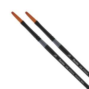 Creative Mark Beste Golden Taklon One Stroke #4 - 2 Pack Artist Brush, Professional Watercolor Brushes, For Acrylic Painting, Short Handle, Sharp - 1 of 4