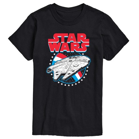 Men's - Star Wars - Millennium Falcon Americana-Men's Short Sleeve Graphic T-Shirt Short Sleeve Graphic T-Shirt - image 1 of 3