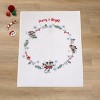 NoJo Disney Mickey and Minnie Mouse White, Red, and Green Christmas Holiday Wreath "Merry and Bright" Photo Op Super Soft Baby Blanket - 2 of 4