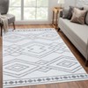 Area Rug Machine Washable Rug Non Slip Non Shedding Indoor Carpet Modern Geometric Low Pile Foldable Stain Resistant Rug for Bedroom Living Room - 3 of 4
