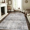 Washable Area Rug Vintage Distressed Living Room Rug Floral Print Indoor Low Pile Floor Cover for Home Office, Bedroom - 2 of 4