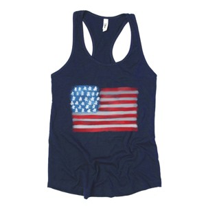 Simply Sage Market American Flag Smudged Racerback Tank - 1 of 3