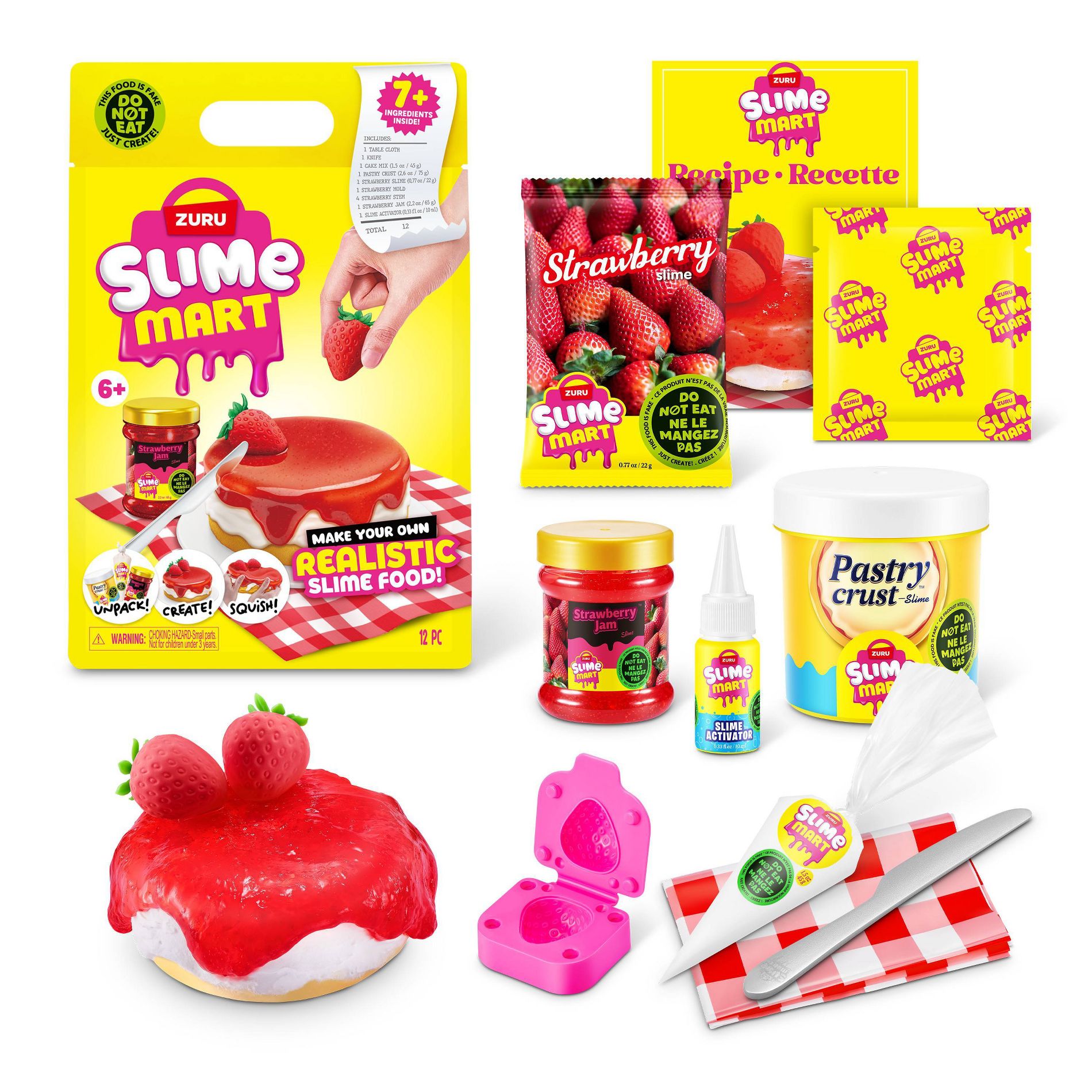 Slime Mart Small Bag Strawberry Cheesecake Slimes and Putties: Educational Creative Toy for Kids, Net Weight 0.77 lbs