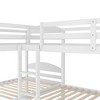 NicBex Twin over Twin Bunk Bed L-Shaped Five Person Pine Bed Frame with Trundle, Ladder and Full Length Guardrail, No Box Spring Required - 4 of 4