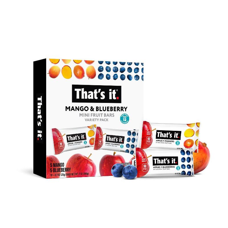 That&#39;s It. Mango Blueberry Mini Fruit Bars - 10ct/7oz, 1 of 11