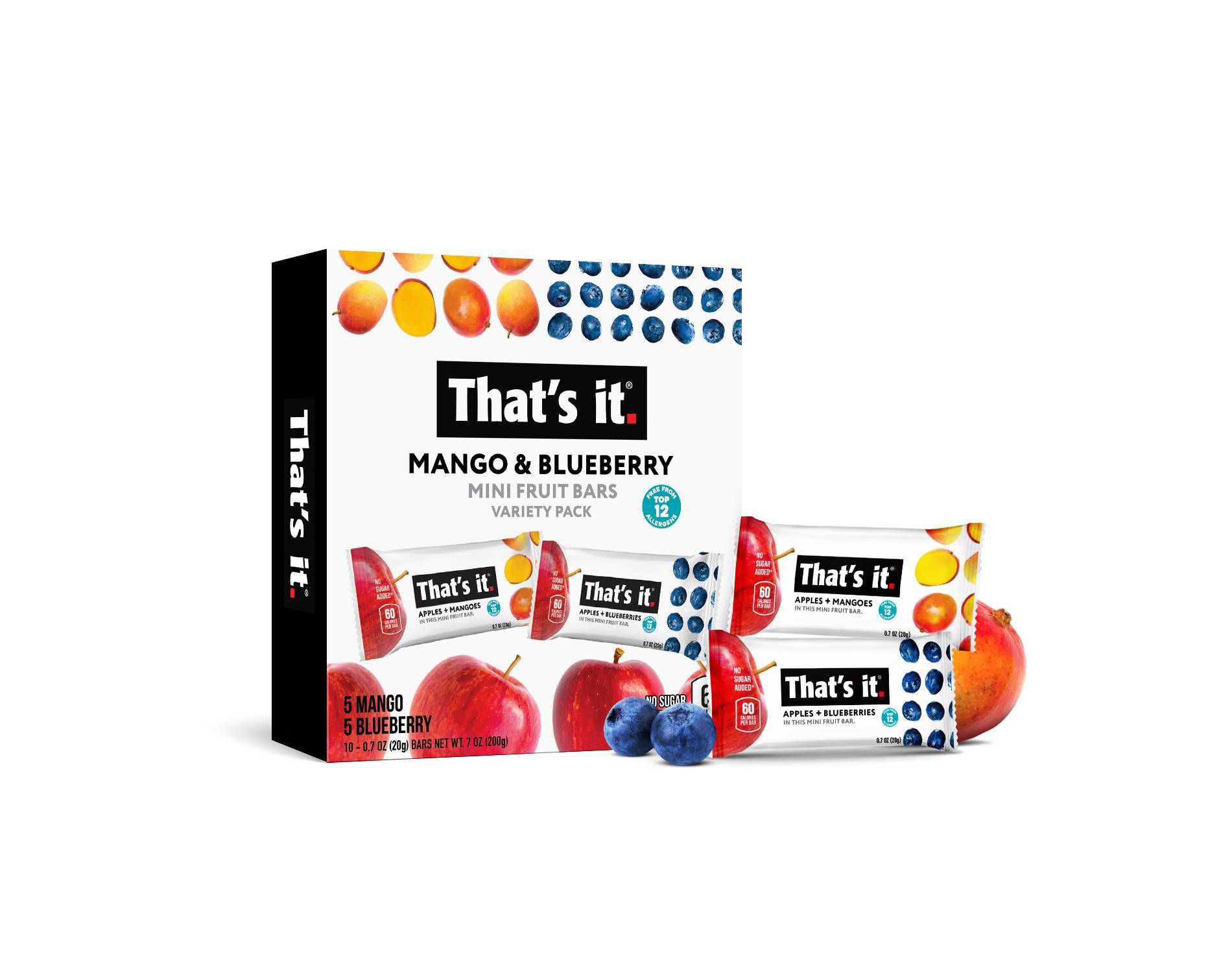 That's It. Mango Blueberry Mini Fruit Bars - 10ct/7oz