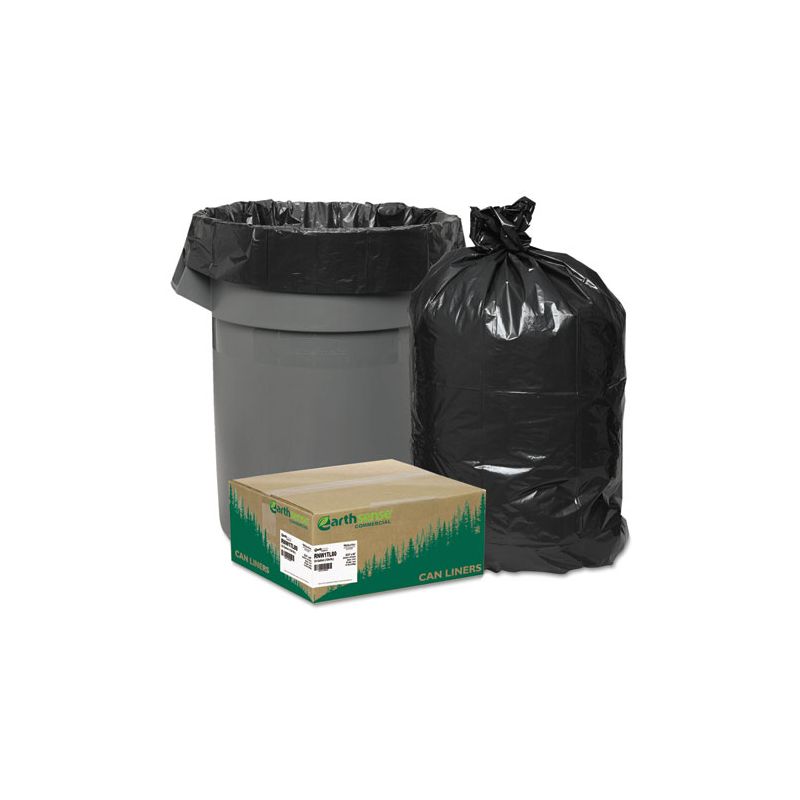 Earthsense Commercial Linear Low Density Large Trash and Yard Bags, 33 gal, 0.9 mil, 32.5" x 40", Black, 80/Carton, 2 of 3