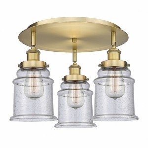 Canton - 3 Light Flush Mount In Industrial Style-10.75 Inches Tall and 17.75 Inches Wide - 1 of 1
