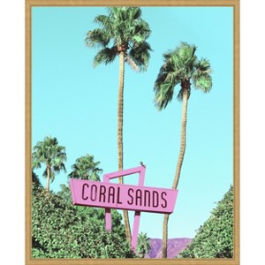 Amanti Art Coral Sands Vintage Motel Sign by Tom Windeknecht Canvas Wall Art Print Framed - 1 of 4