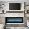 CLIHOME Black Recessed/Wall-Mounted Electric Fireplace with 12-Flame Colors, Heater, Remote Control, Logs and Crystals - 4 of 4