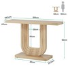 Resenkos Entryway Table, Console Sofa Table,Farmhouse Console Table, 39" Wood Entryway Table with Geometric Base Brown - 4 of 4