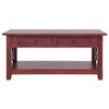 vidaXL Coffee Table Brown 39.4 in.x21.7 in.x18.1 in. Solid Mahogany Wood - 4 of 4