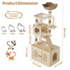 Cat Tree with Litter Box Enclosure, Cat Tower with Sisal Scratching Posts - 2 of 4