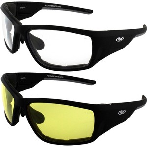 2 Pairs of Global Vision Eyewear Kinetic Safety Motorcycle Glasses - 1 of 4