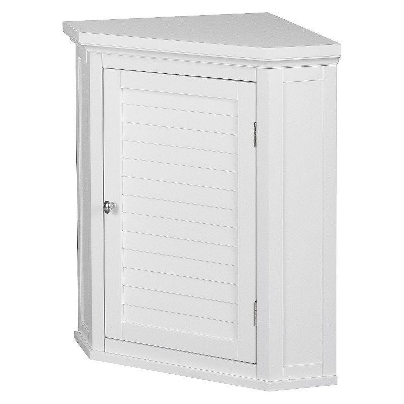 Slone White Shuttered Corner Cabinet - Elegant Home Fashion, 3 of 17