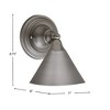 Toltec Lighting Any 1 - Light Sconce in  Brushed Nickel with 7" Brushed Nickel Cone Metal Shade Shade - 2 of 2