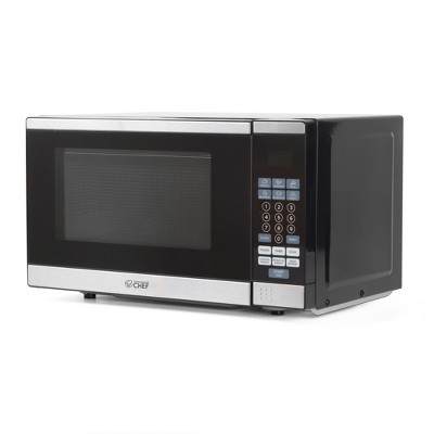 COMMERCIAL CHEF 0.7 Cubic Foot Microwave with 10 Power Levels, Small  Microwave with Pull Handle, 700W Countertop Microwave Up to 99 Minute Timer  and