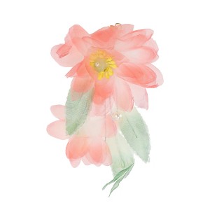 Unique Bargains Flowers Pattern Hair Clip 5.51"x3.54" Orange-pink 1 Pc - 1 of 4