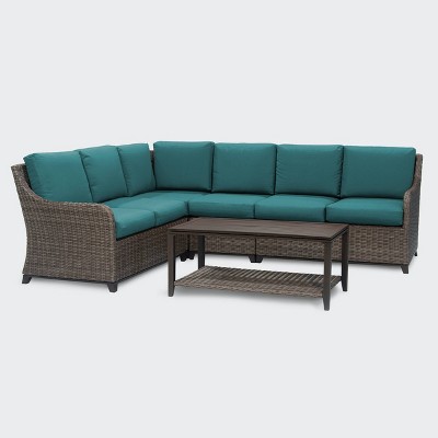 Mitchell 5pc Sectional Set - Peacock - Leisure Made