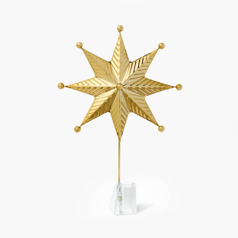 Hammered Metal Star Christmas Tree Topper Gold - Threshold™ designed with Studio McGee