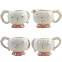 Tabletop 3.0" Dottie Tea Cups Easter Bunny Rabbit St/4 Transpac  -  Drinkware