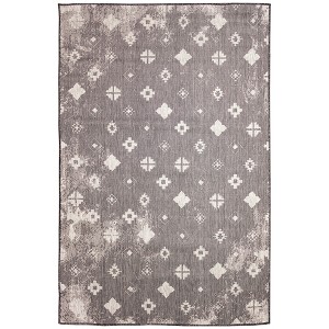 Liora Manne Carmel  Indoor/Outdoor Rug  Black.. - 1 of 4