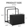Maggift Wheelbarrows, Pool Cart with Wheels, Storage and Towel Rack, Storage Deck Box for Outdoor Patio Float,for patio, Black, 31.5"*39.4"*37.6" - 2 of 4