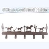 5 Star Super Deals Rustic Wall-Mounted Coat Rack – Western Metal Organizer with Horse and Cactus Silhouette, Decorative Hooks for Entryway 20" - 4 of 4