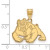 Black Bow Jewelry 10k Yellow Gold California State Fresno Bulldogs NCAA Medium Pendant - 2 of 3