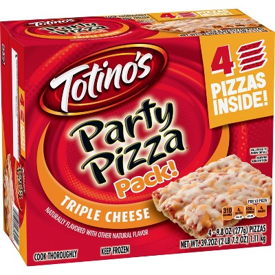 Totino's Triple Cheese Frozen Party Pizza - 39.2oz/4pk
