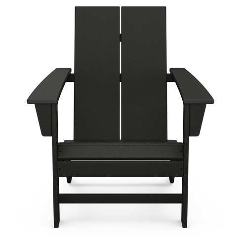 POLYWOOD St. Croix Contemporary Adirondack Black