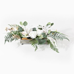Artificial Plant - Faux 10" Rose & Fern Potted Arrangement - FXP1013 - Multicolored - Safavieh - 1 of 4