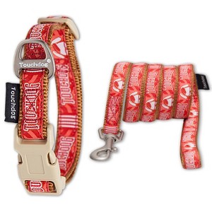 Touchdog Tough Stitched Durable Embroidered Collar and Leash - Red, MD, Red - 1 of 1