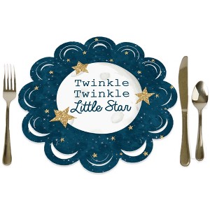 Big Dot of Happiness Twinkle Twinkle Little Star - Baby Shower or Birthday Party Round Table Decorations - Paper Chargers - Place Setting For 12 - 1 of 4