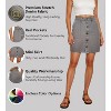 Women's Stretch Denim Skirt - Destructed Mini & Pencil Skirts with Functional Pockets Sks48016-grey - 2 of 4
