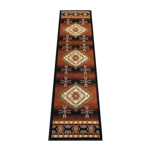 Masada Rugs Southwest Native American Geometric Medallion Area Rug - Design B357 - 1 of 4