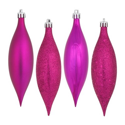 Vickerman Four-Finish Finial Drop Christmas Ornament