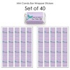 Big Dot of Happiness Let's Be Mermaids - Mini Candy Bar Wrapper Stickers - Baby Shower or Birthday Party Small Favors - 40 Count - 3 of 4