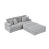 82" Convertible Sectional Sofa with Double Footstools & Storage, 4 Toss Pillows - 4 of 4