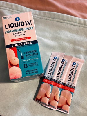 Liquid I.V. Lychee Sorbet Sugar Free Hydration Multiplier Sports Drink ...