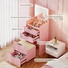 Vlsrka 3-in-1 Vanity Desk with Flip Top Mirror and Lights - 2 of 3