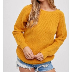 Women's Crochet Lace Cross Back Pullover - BluIvy - 1 of 4