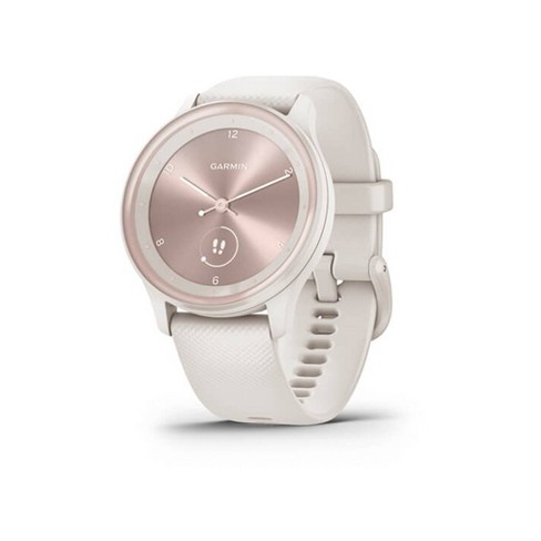 Garmin Vivomove Sport Smartwatch - Ivory Case And Silicone Band With Peach  Gold Accents : Target