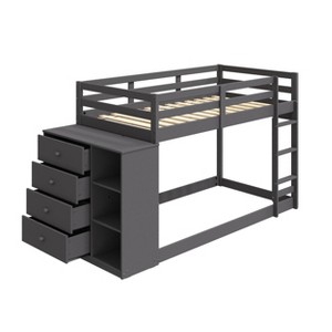 93" Twin/Twin Bunk Bed Gaston with Storage & Reversible Cabinet - Acme Furniture - 1 of 4