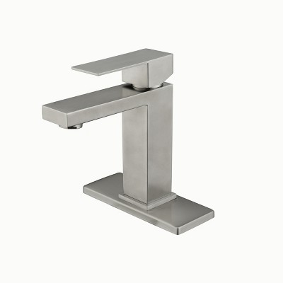 ALEXOUN wall-mounted. Waterfall Spout Bathroom Faucet,Single Handle Bathroom Vanity Sink Faucet white