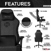 Racxily Sport TSF65C Fabric Memory Foam Gaming Chair – Black - 3 of 4