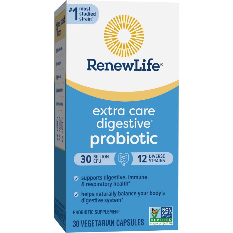 Renew Life Ultimate Flora Probiotic for Extra Care Vegetarian Capsules - 30ct, 3 of 16